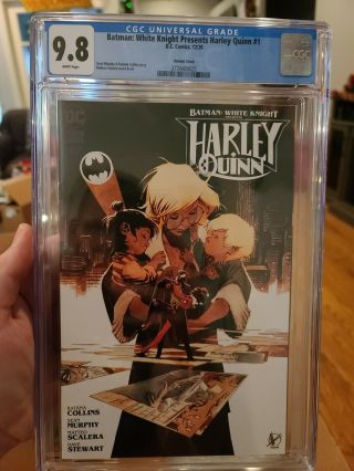 Cgc 9.  8 Batman White Knight Presents Harley Quinn 1 Cover B Matteo Scalera
