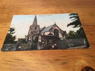 Old Postcard Hathersage Church