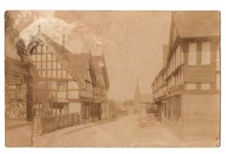 Weobley Village Herefordshire Hereford Old Rp Photo Postcard 1904