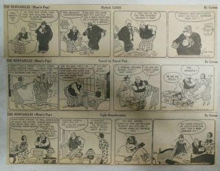 (158) The Newfangles " Dailies By Cowan From 7 - 12,  1935 Size: 3 X 10 Inches