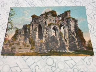 Old Postcard St Johns Ruin Chester