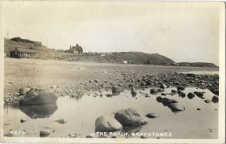 Cumbria The Beach Braystones Nr Whitehaven Real Photo Vintage Postcard 26.  1