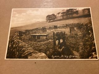 Old Postcard Eyam Riley Graves