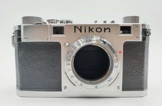 Vintage Nikon S Rangefinder Film Camera Body Chrome Serial 6123924