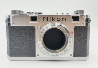Vintage 1951 Nikon S Rangefinder Film Camera Body Chrome Serial 6125487