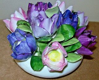 Royal Adderley Canadian Provincial Wild Crocus Flowers Bouquet Made In England