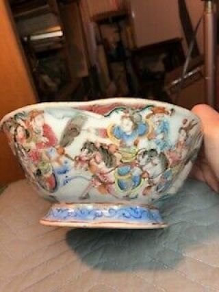 DECORATED ANTIQUE AND OR VINTAGE SIGNED CHINESE PORCELAIN POTTERY BOWL 5