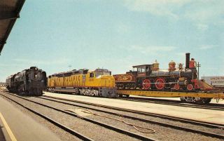Union Pacific Railroad Ogden,  Utah 8444,  6900,  119 Trains 1969 Vintage Postcard