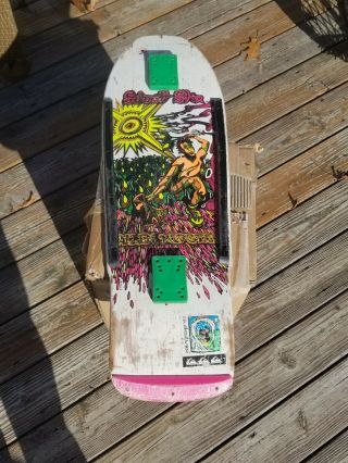 Vintage 1988 Schmitt Stix Allen Midgett Flower Picker Skateboard Deck