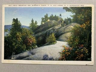 Postcard Old Forge Ny - Bald Mountain - Warden 