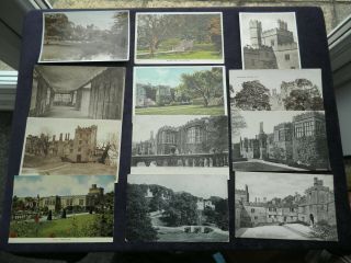 12 Old Postcards Of Haddon Hall,  Derbyshire,  Entrance,  Terrace,  Ballroom,  Tower
