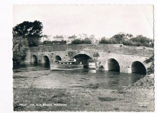 Pershore - The Old Bridge,  River Avon Real Photo - Posted 1958 - Friths Prs.  67
