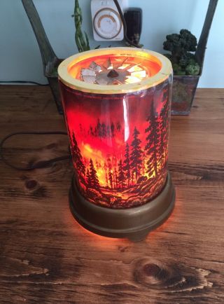 Vintage Econolite Motion Lamp Forest Fire