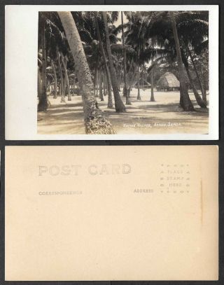 Old Samoa Real Photo Postcard - Annuu - Native Village