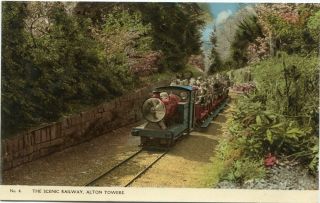 Alton Towers - Miniature Scenic Railway - Old Postcard View