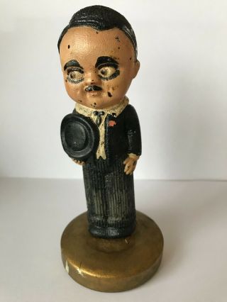 Rare Vintage Charlie Chaplin Perfume Bottle - 1920 /30 - Enamel Paint On Glass