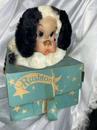 Vintage Rare 1950 Rushton Star Creation Rubber Face Plush Dog stuffed Toy Excel 6