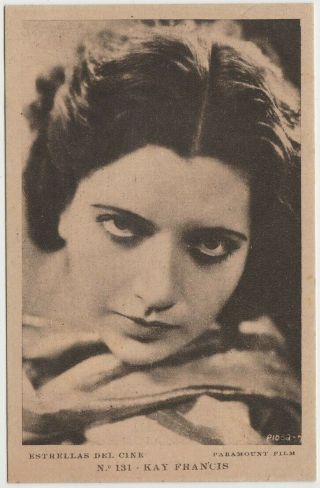 Kay Francis Vintage 1930s Estrellas Del Cine Postcard From Spain 131 E5