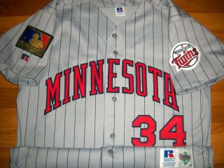1994 Twins Kirby Puckett Authentic Game Jersey Sz 44 Russell Usa 125th Vtg Rare