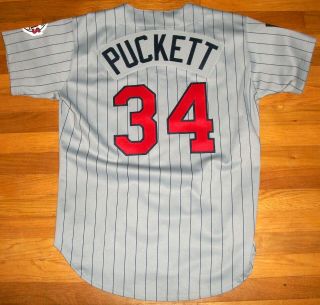 1994 Twins Kirby Puckett Authentic Game Jersey Sz 44 Russell USA 125th Vtg RARE 3