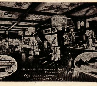 Japanese Tea Garden House Terrace Restaurant San Francisco Ca Vintage Postcard