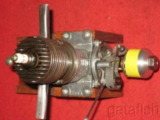 VINTAGE 1939 HERKIMER OK 60 STANDARD GAS IGNITION MODEL AIRPLANE ENGINE wTANK 4