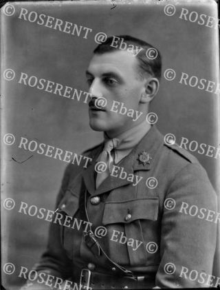 1918 The Army Service Corps - Lt C N Blake - Glass Negative 22 By 16cm