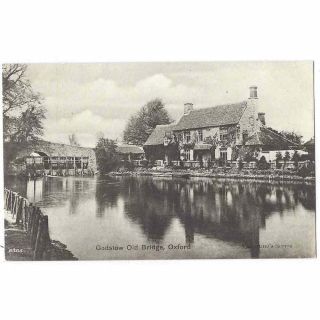 Godstow Old Bridge,  Oxfordshire,  Old Postcard By Valentine