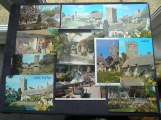 12 Postcards Of Godshill,  The Old Smithy,  Thatched Cottages,  All Saints 