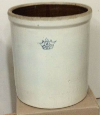 Antique 4 Gallon Robinson Ramsbottom Stoneware Crock Ceramic (a)