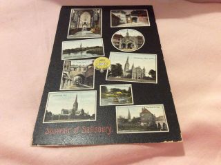 Salisbury Very Rare Postcard With Old One Penny Stamp