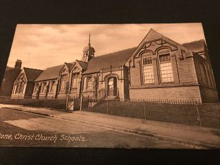 Old Staffordshire Postcard Stone,  Christ Church Schools (t G Adie) To Callaut