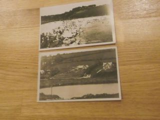2 Old Real Photo Postcards Of Swanpool Near Falmouth In Cornwall
