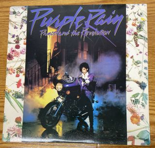 Prince Vg,  Purple Rain W/ Poster Vinyl Lp Record Funk Oop