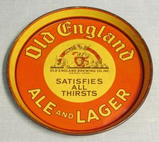 Vtg 1938 Old England Brewing Co.  Ale & Lager Beer Serving Tray Derby Ct Rare