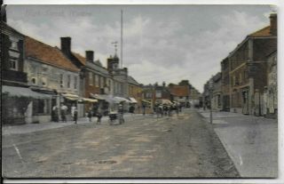 Early Rare Vintage Postcard,  High Street,  Watton,  Breckland,  Norfolk,  1909