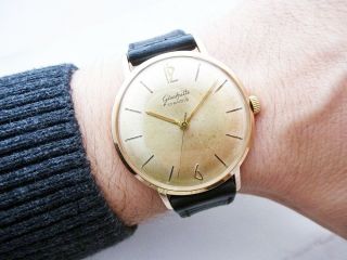 Rare German Gub Glashutte / GlashÜtte Vintage Wristwatch From 1960 