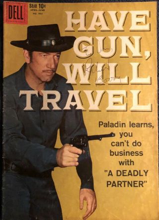 Richard Boone Signed Have Gun Will Travel Comic Book