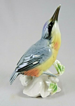 Estate Karl Ens Germany Porcelain Nuthatch Bird Figurine