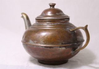 Antique Copper and Brass Tea Pot for Russian Samovar Samowar c.  late - 1800s 2