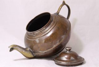 Antique Copper and Brass Tea Pot for Russian Samovar Samowar c.  late - 1800s 3