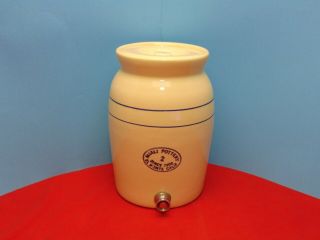 Vintage Miali Pottery 2 Gallon Crock Drink Dispenser Since 1906 El Monte Calif