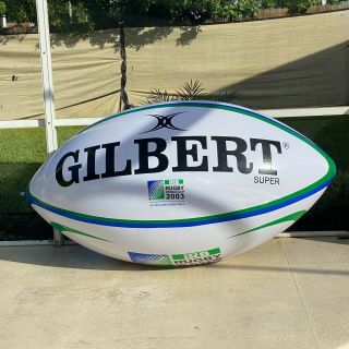 Vtg 2003 7ft Gilbert International Rugby World Cup Inflatable Advertising Ball