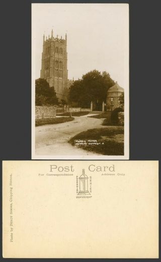 Chipping Campden Church Tower Street Scene Gloucestershire Old R.  Photo Postcard