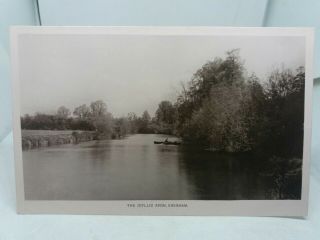 Vintage Rp Postcard Man Boating In The Idyllic River Avon At Evesham