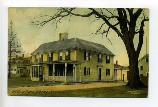 Arlington Ma Mass Old Chace House,  Antique Postcard,  Note Barn In The Back