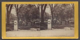 Haven,  Ct C.  1860s Anthony & Co Stereoview View Of Temle Street & Gate