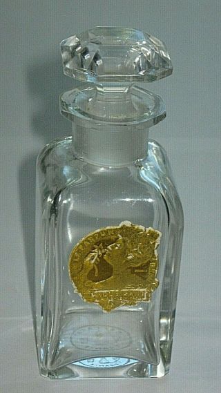 Vintage 1920s Houbigant Le Parfum Ideal Baccarat Perfume Bottle - Empty - 4 "