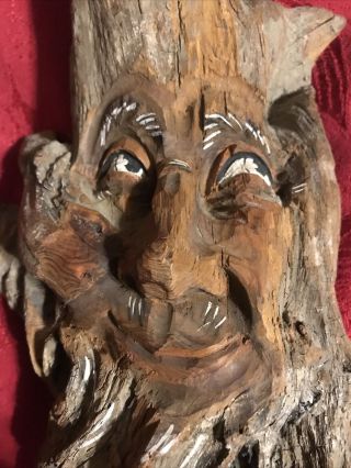Vintage German Black Forest Carved Wood Wall Art - Country Man 14”H 2