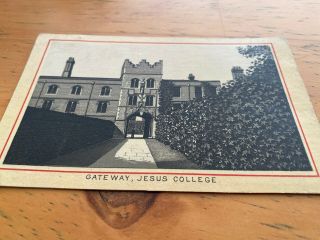 Old Postcard Gateway Jesus College Cambridge